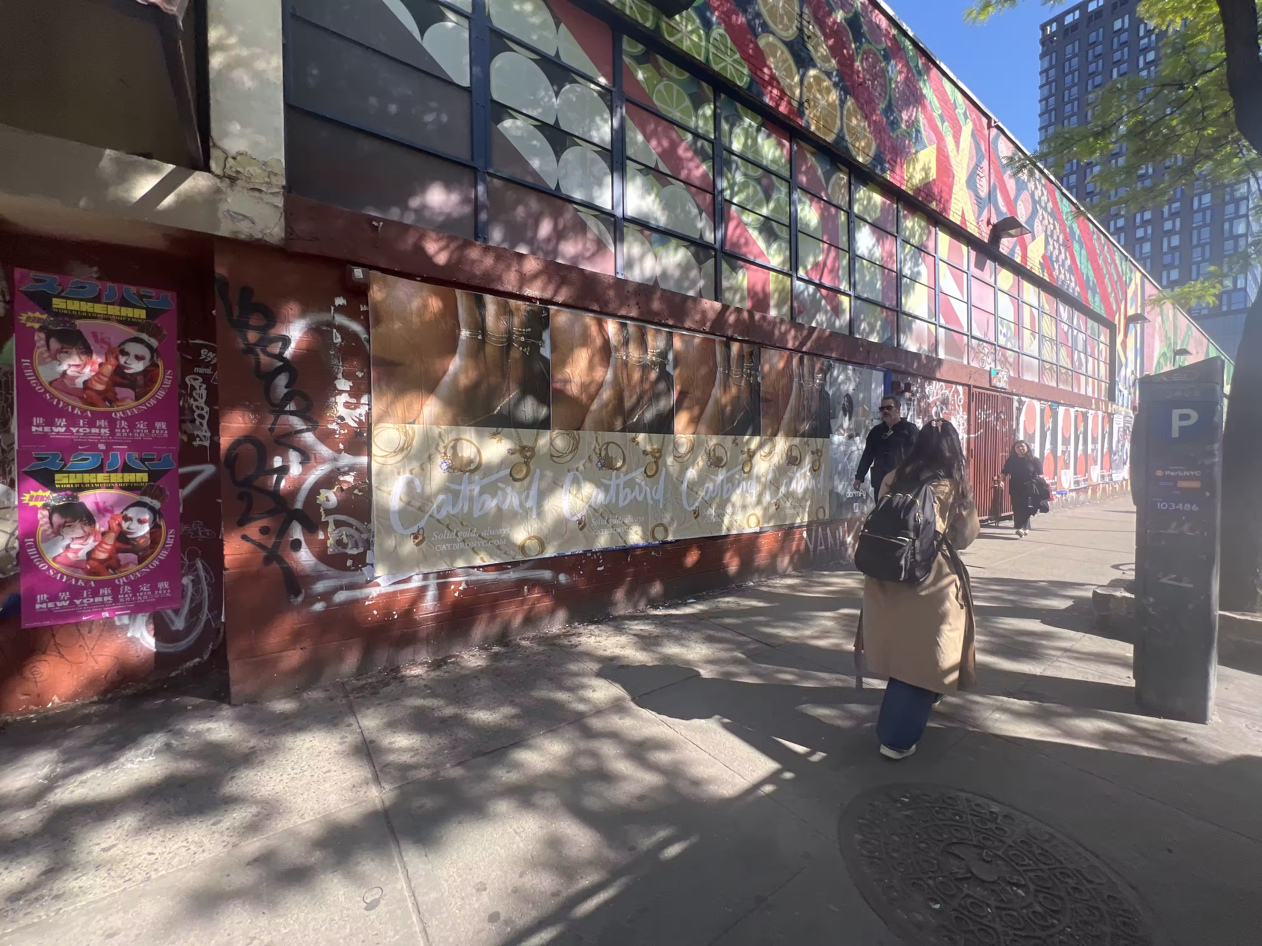 Catbird Mother's Day Week 2 wild posting at 115–117 Essex St