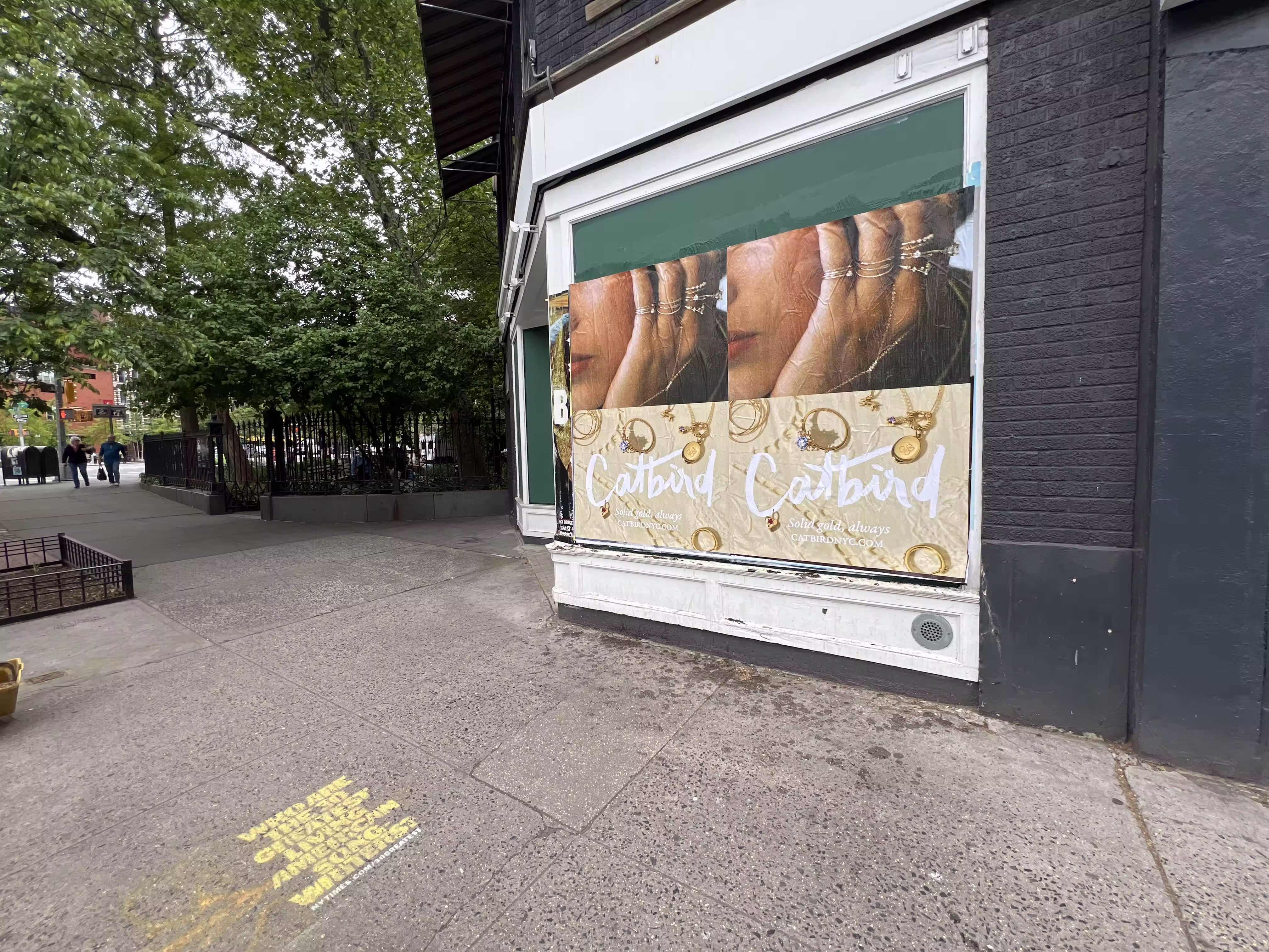 Catbird Mother's Day Week 3 wild posting at Father Demo Square — 220 Bleecker St
